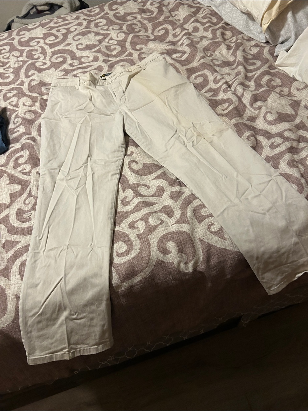 Lee Women's Cream Wide-Leg Trousers